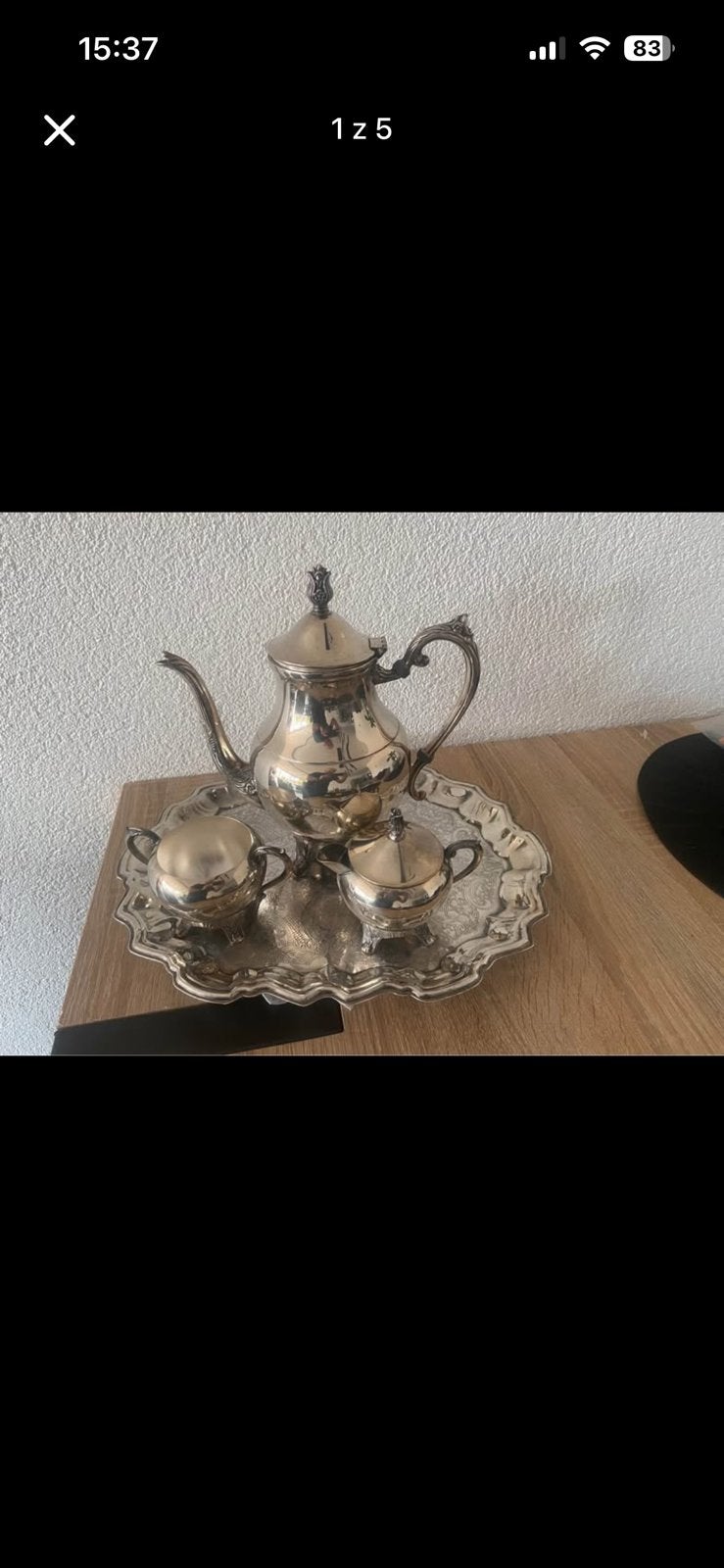 Verzilverd Amerikaans Koffie- & Theeservies – F.B. Rogers, Ophalen of Verzenden
