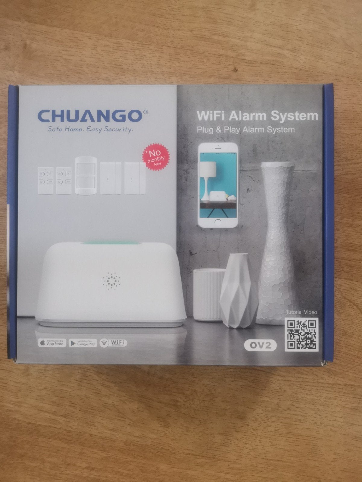 CHUANGO OV2 WiFi Alarm Systeem - Plug & Play, Beweging, Nieuw, Ophalen of Verzenden, Compleet systeem