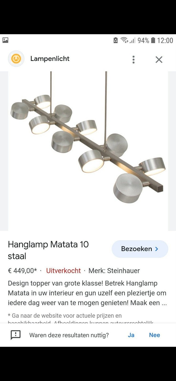 4lhanglampen matta nieuw steinhauer 4 stks voor 400€, Huis en Inrichting, Lampen | Spots, Ophalen, Nieuw