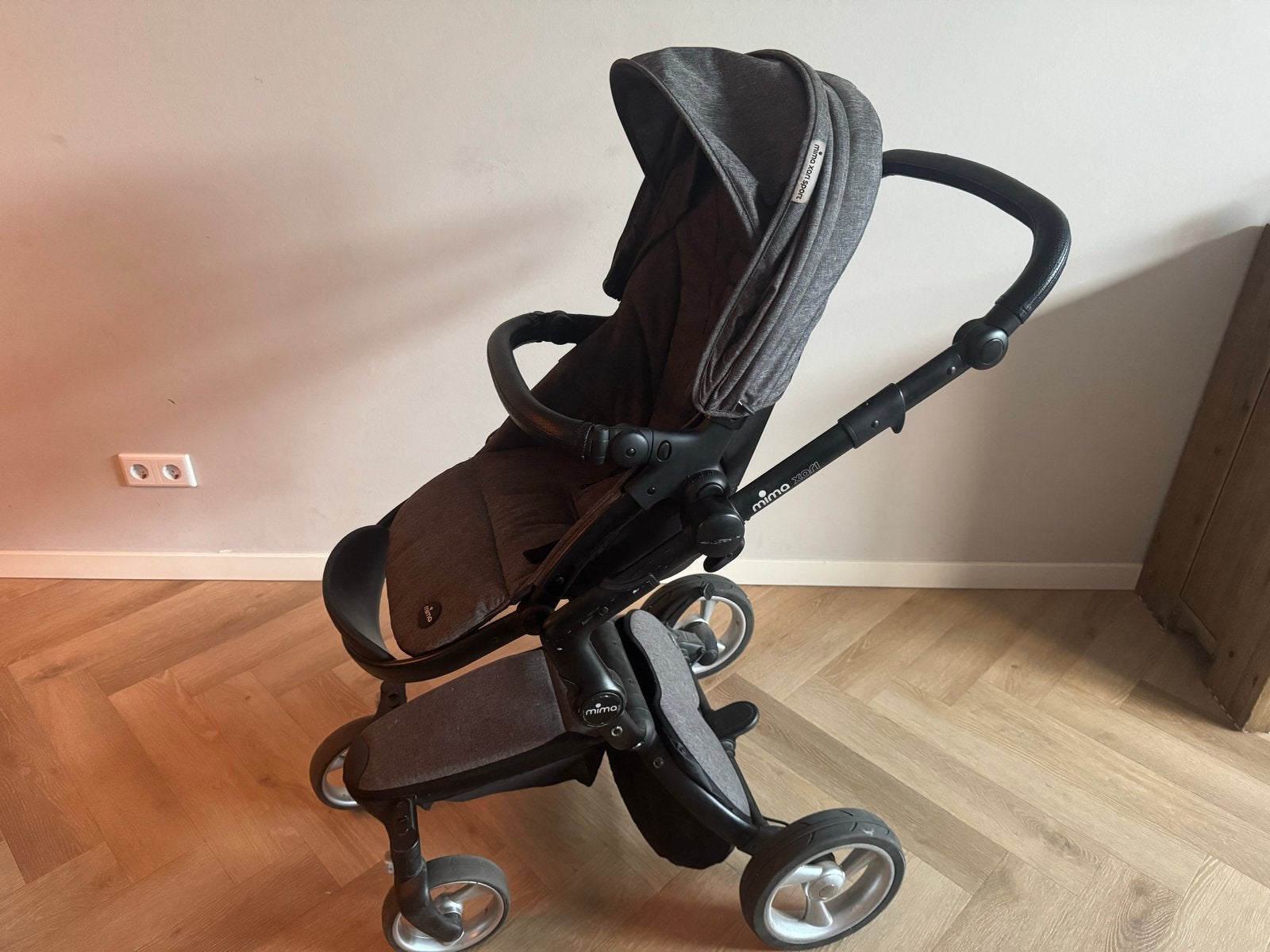 Mima Xari Combiwagen met complete accessoires set, Kinderen en Baby's, Kinderwagens en Combinaties, Gebruikt, Combiwagen, Met autostoeltje