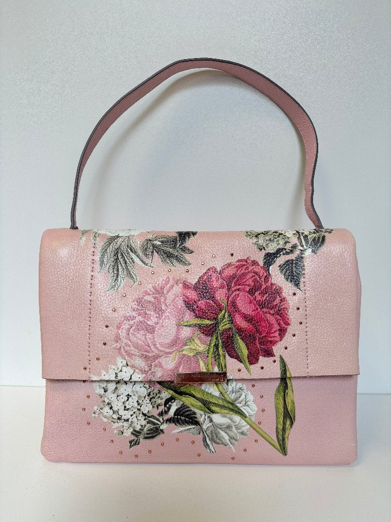 TED BAKER Roze bloemen  leer bag tas, Sieraden, Tassen en Uiterlijk, Tassen | Damestassen, Ophalen of Verzenden, Zo goed als nieuw