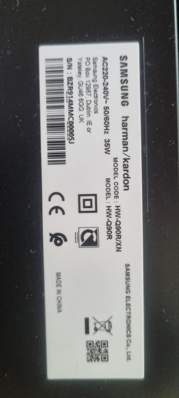 Samsung Harman/Kardon HW-Q90R Soundbar met Dolby Atmos, Ophalen, Gebruikt