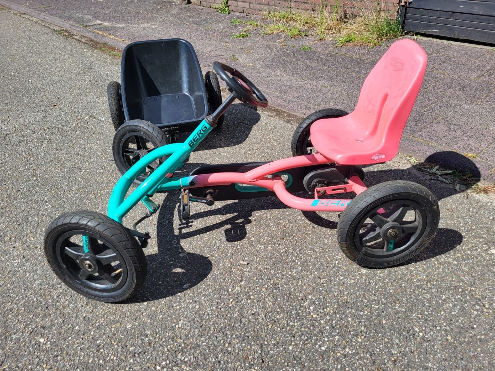 Berg buddy skelter roze/groen, Kinderen en Baby's, Speelgoed | Buiten | Skelters, Ophalen, Gebruikt, Berg