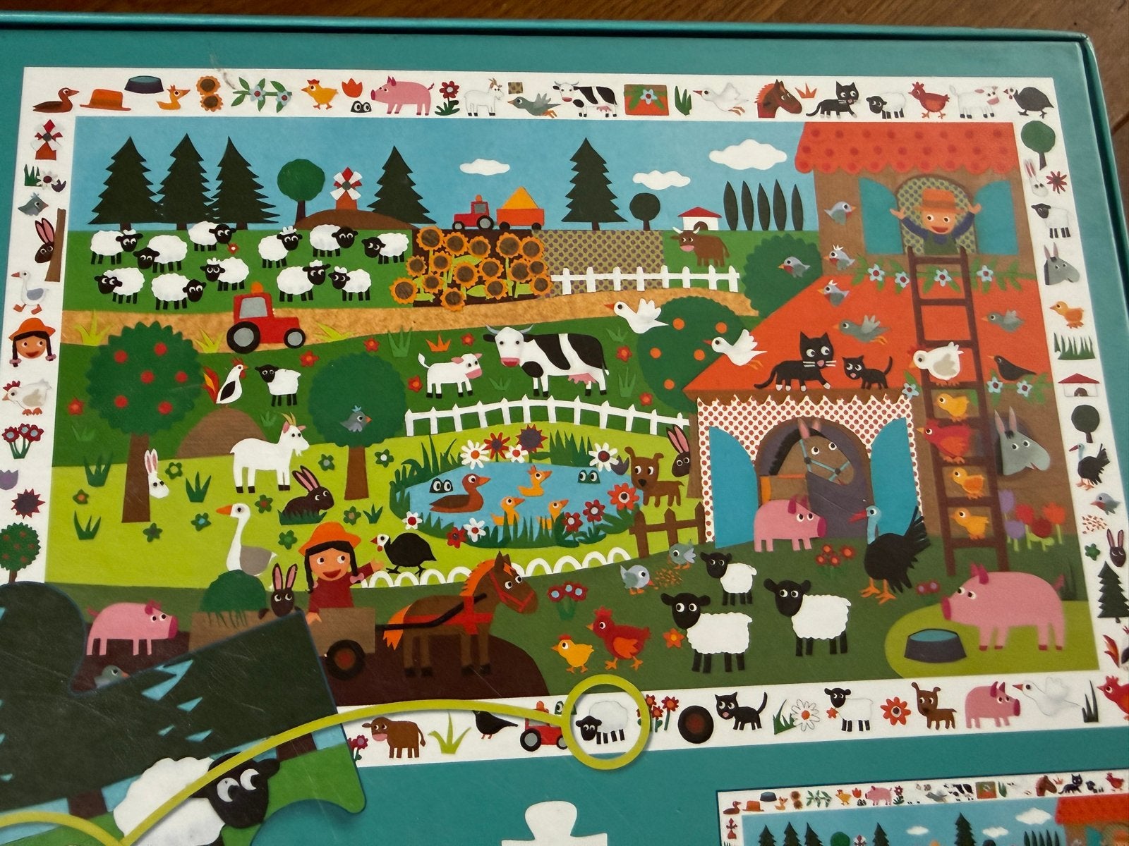 Djeco Boerderij Observatie Puzzel 35 Stukjes, Ophalen, 10 tot 50 stukjes, Gebruikt, 2 tot 4 jaar