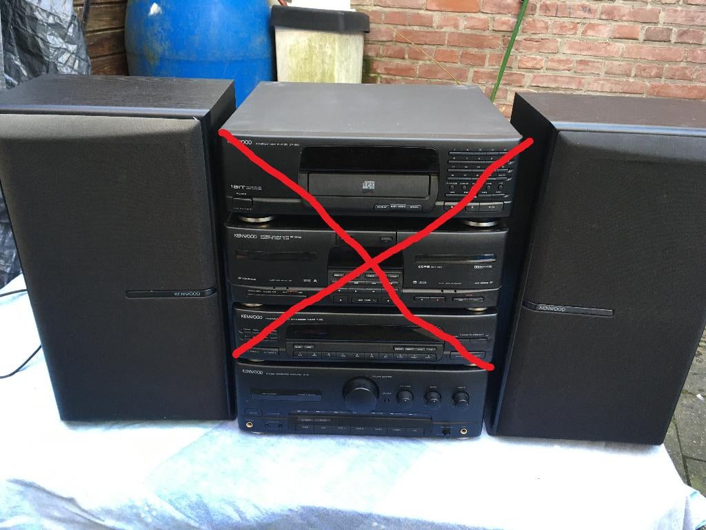 Kenwood, tuner T-85 L, en luidspeakers LS 45., Ophalen, Gebruikt, Analoog