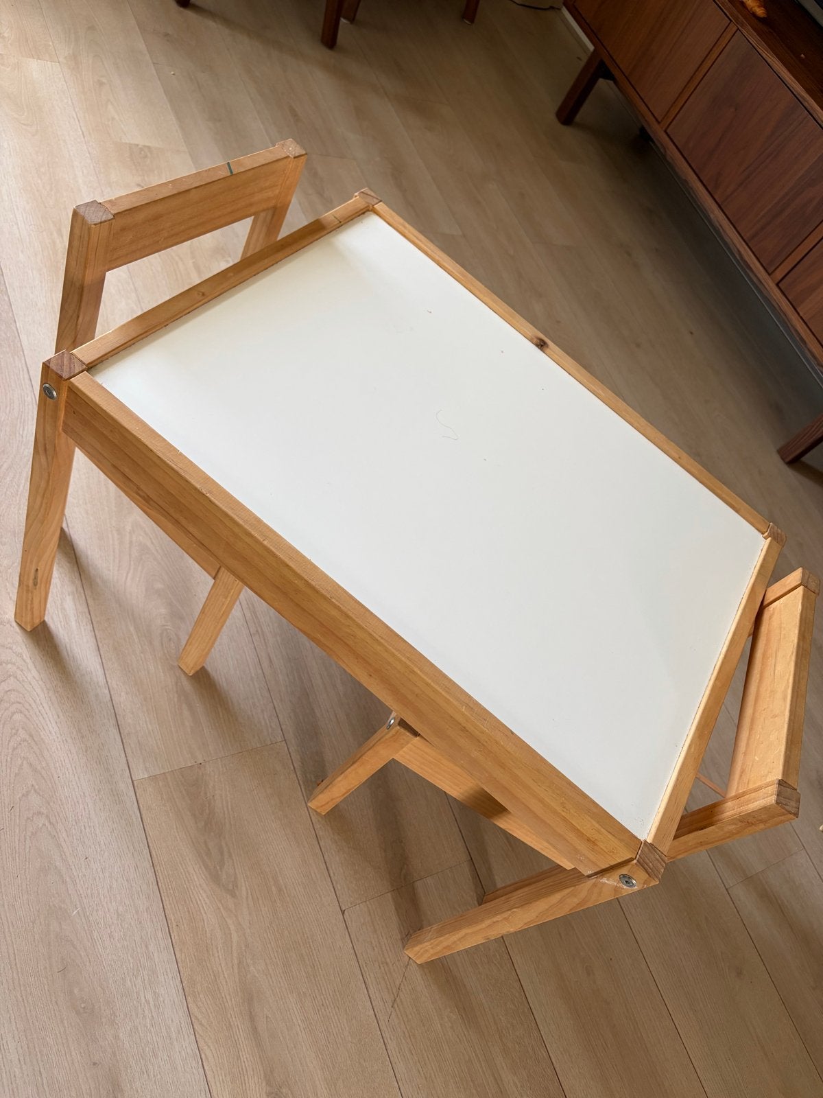 IKEA LÄTT Kindertafel met 2 stoelen, wit/grenen, Ophalen, Gebruikt, Tafel(s) en Stoel(en)