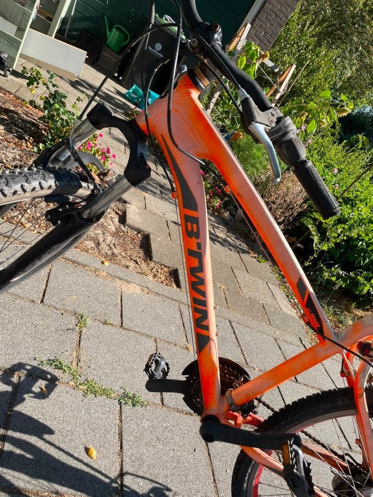 Fiets crossfiets mountainbike, Fietsen en Brommers, Ophalen, Velgrem, Versnellingen, BTWIN