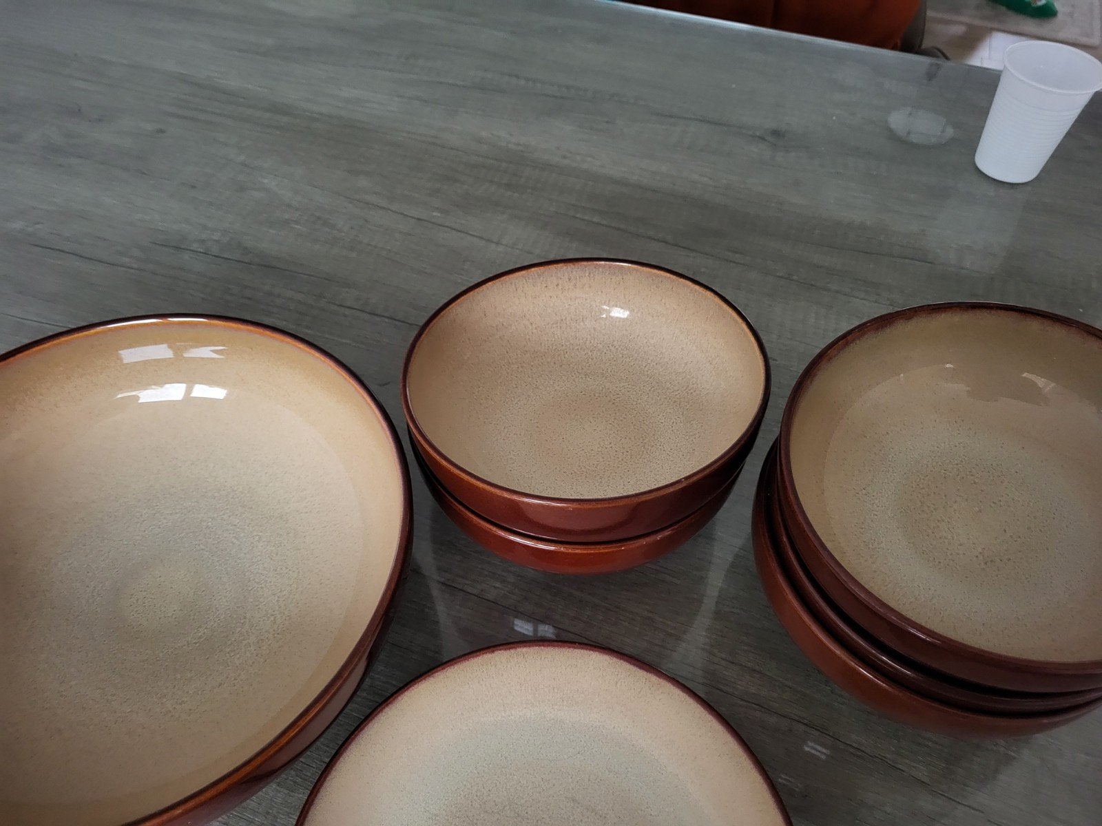 Sango Nova Brown servies set bruin beige nude, Overige merken, Keramiek, Nieuw, Ophalen of Verzenden