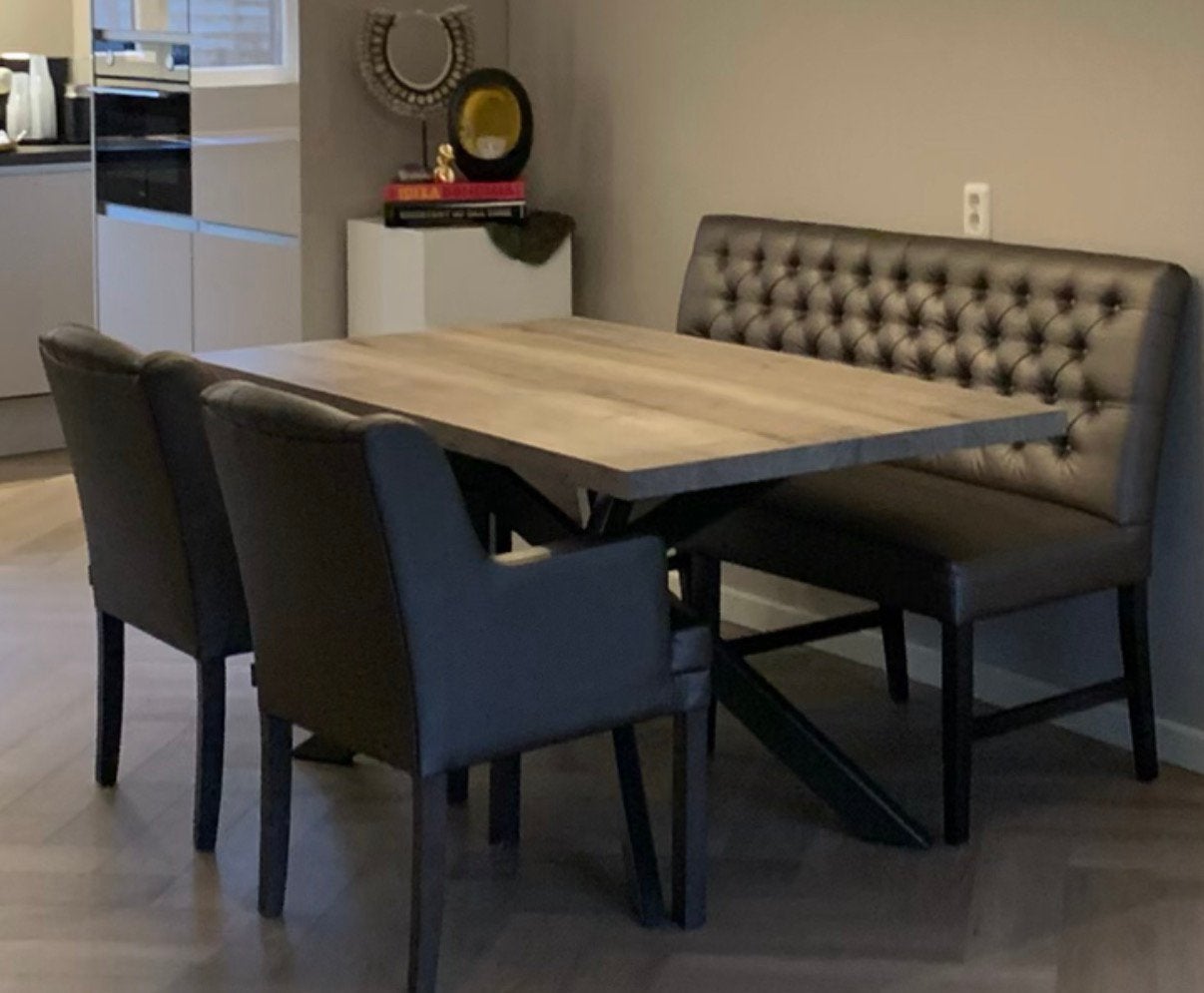 Nette eethoek DIRECT AFHALEN!, Huis en Inrichting, Tafels | Eettafels, Ophalen, 50 tot 100 cm, Zo goed als nieuw, 150 tot 200 cm