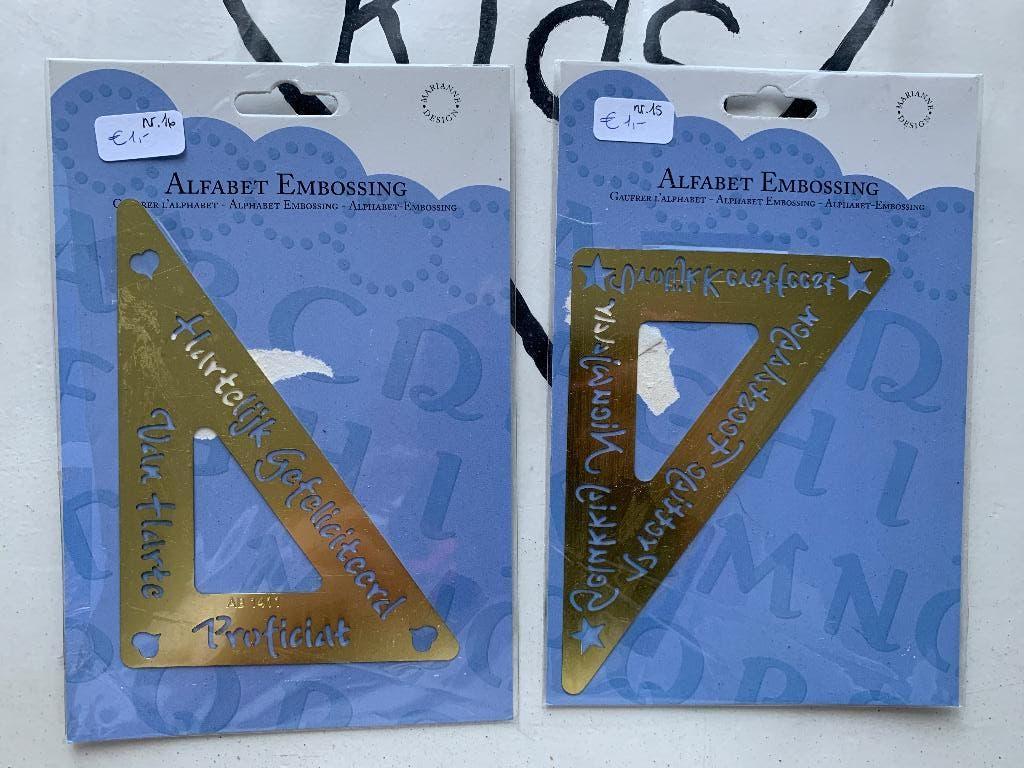 Embossing mallen tekst Alfabeth Gefeliciteerd Kerst, Ophalen of Verzenden, Nieuw, Kerst, Pons of Mal