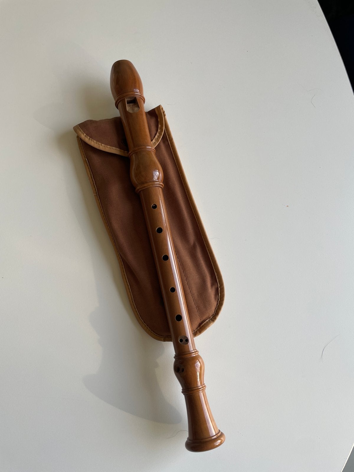 Houten alt blokfluit (Fehr) met hoesje - Gebruikt, Muziek en Instrumenten, Ophalen of Verzenden, Gebruikt, Alt, Met koffer, hoes of etui
