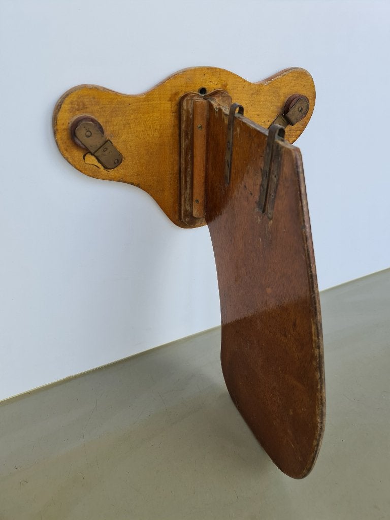 vintage houten koper roer zeil-boot mancave club-huis deco, Gebruikt, Hout, Vintage, Decoratieobject