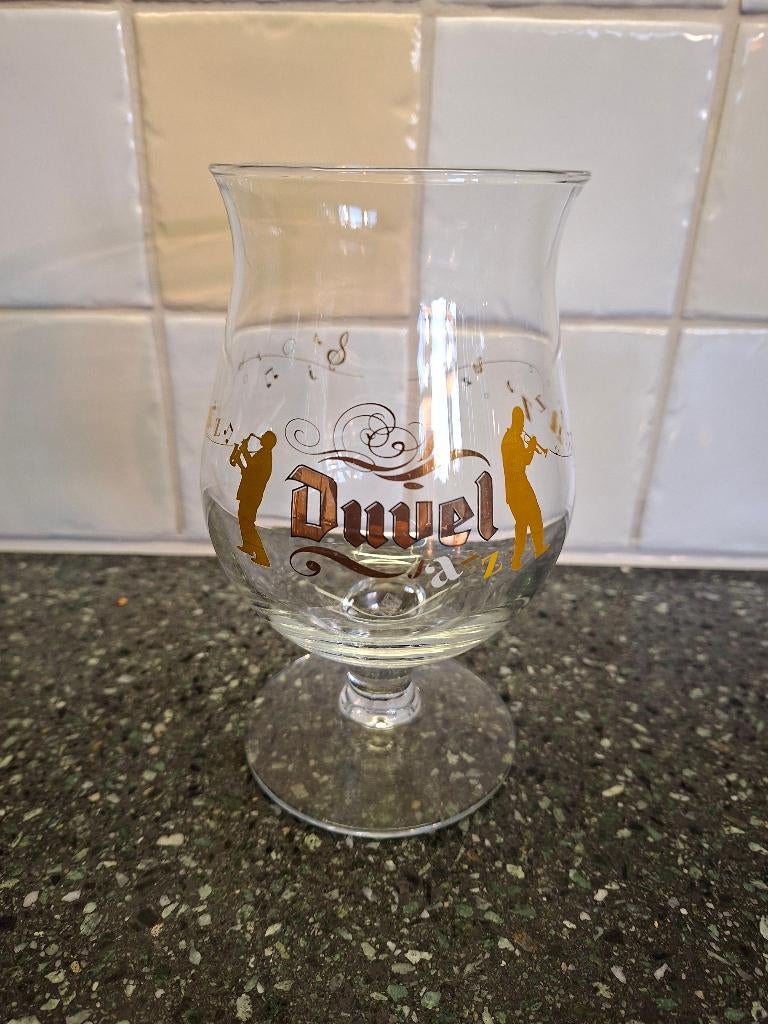 Duvel bierglas Jazz Limited Edition uit 2007, Verzamelen, Glas en Borrelglaasjes, Ophalen of Verzenden, Zo goed als nieuw, Bierglas