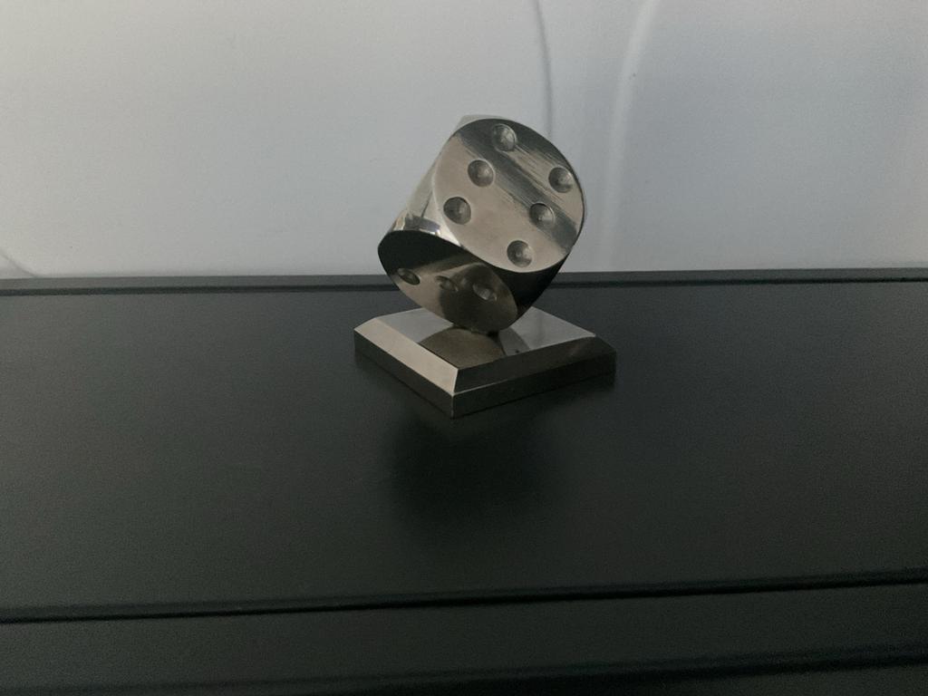 Metalen dobbelsteen decoratie, Ophalen of Verzenden
