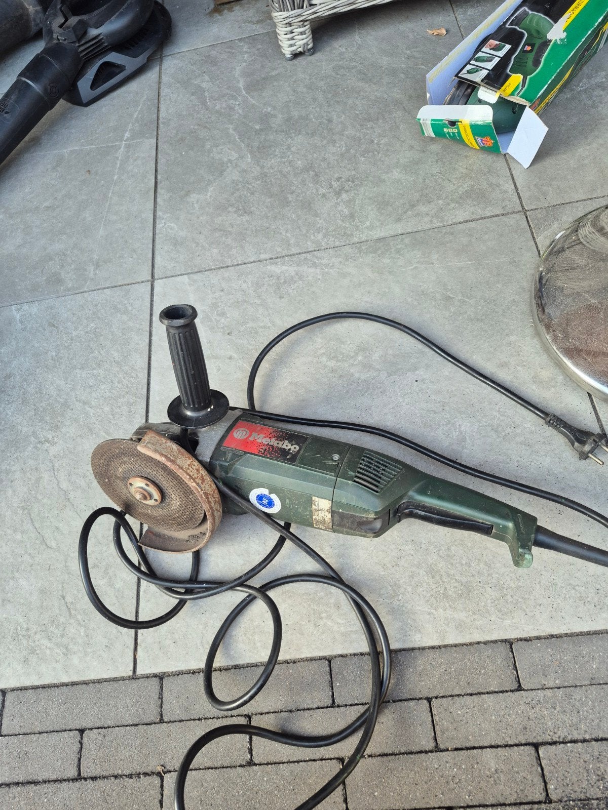 Flex haakse slijper - Metabo W 6-115, Ophalen of Verzenden, Gebruikt, Minder dan 700 watt, Haakse handslijpmachine