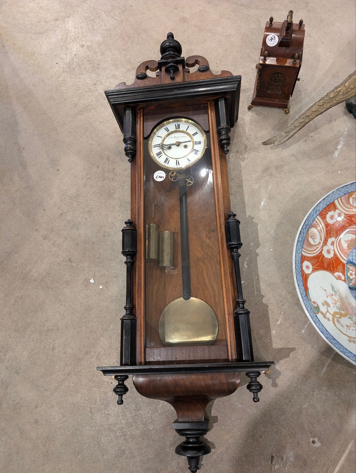 antieke gewichten regulateur 110 cm. €140., Ophalen