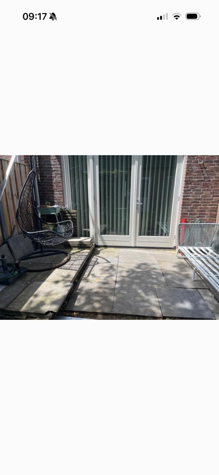 14 m2 aan Chinese natuursteen MOET WEG terrastegels, Ophalen, Gebruikt, Overige materialen