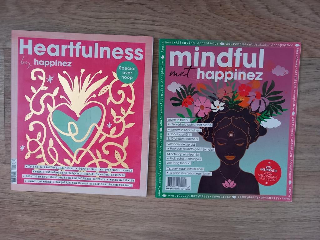 Happinez Heartfull en Mindfull 2024 - Speciale Edities, Ophalen of Verzenden, Zo goed als nieuw, Lichaam en Geest