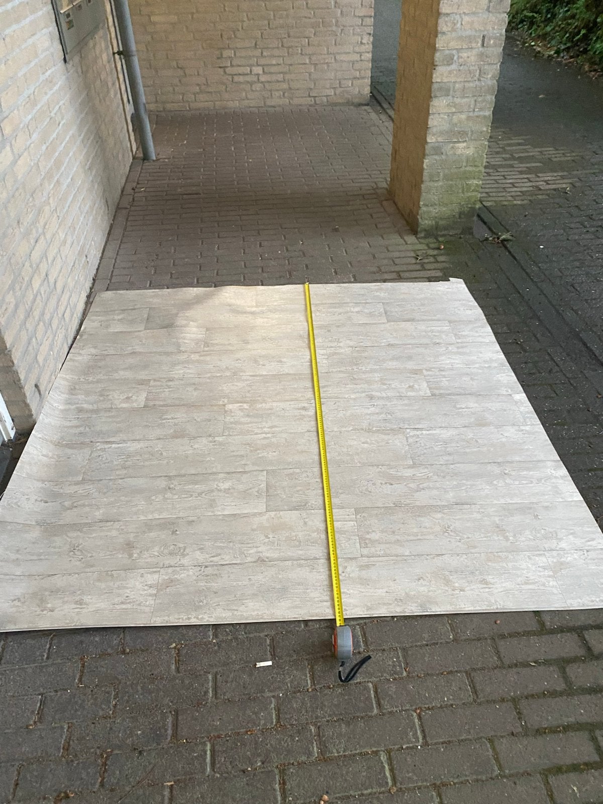 Nieuw stuk zeil 165x165 cm voor schuur of garage, Ophalen, Nieuw, Grijs, Minder dan 5 m²