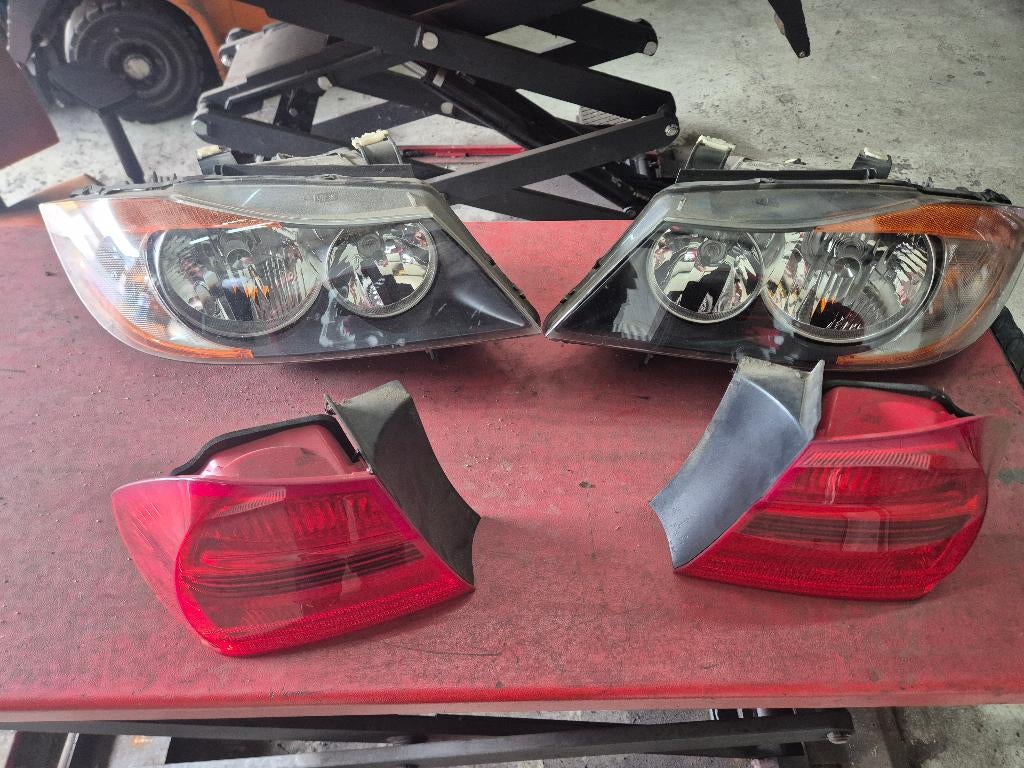 Koplamp + achterlicht set bmw e90, Auto-onderdelen, Verlichting, Ophalen, Gebruikt, BMW