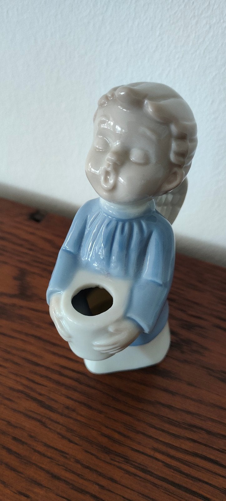 porseleinen kerst engeltje oud beeldje voor klein kaarsje, Verzamelen, Ophalen of Verzenden, Zo goed als nieuw, Religie