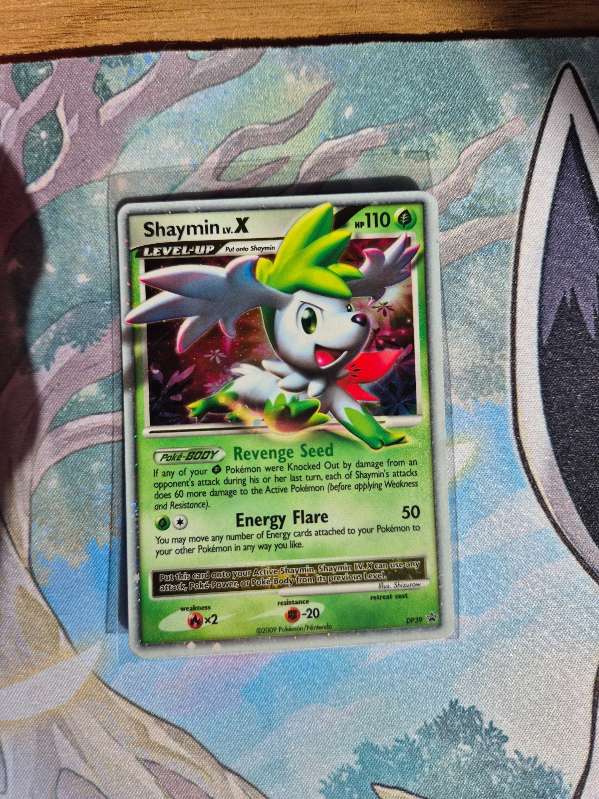 Shaymin LV.X Pokémon kaart - Zo goed als nieuw, Ophalen of Verzenden, Zo goed als nieuw, Losse kaart, Foil