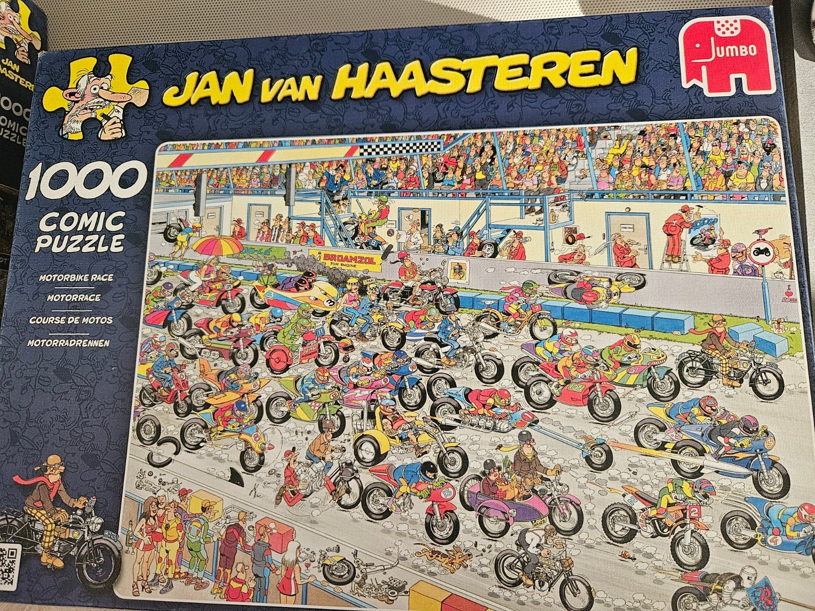 Jan van haasteren motorrace, Ophalen of Verzenden, 500 t/m 1500 stukjes, Zo goed als nieuw
