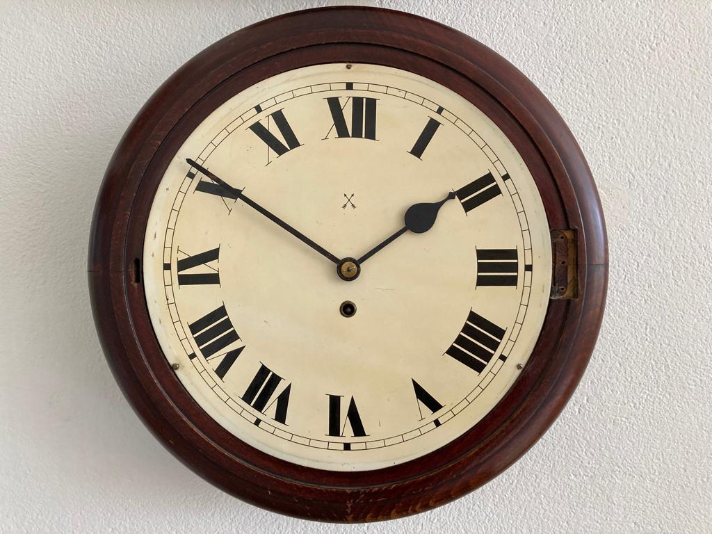 Antieke HAC/Junghans schoolklok, Antiek en Kunst, Antiek | Klokken, Ophalen