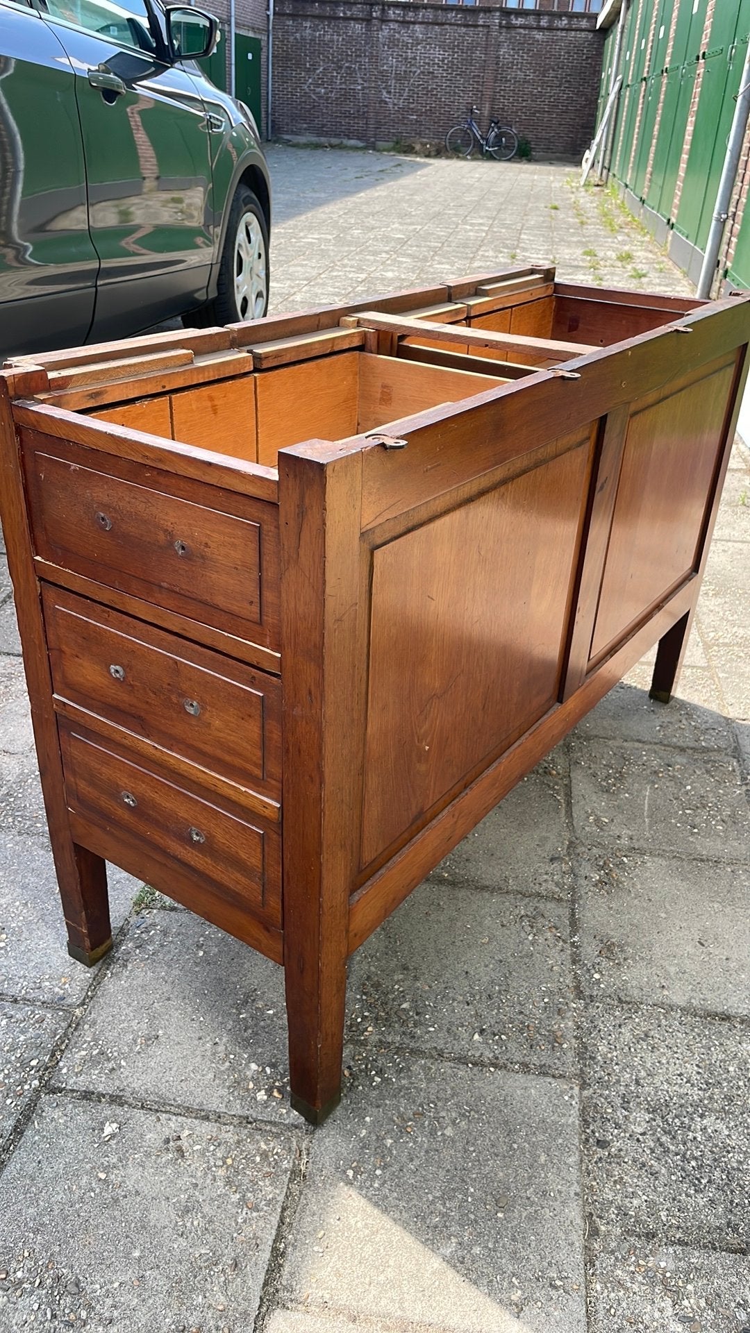 vintage ladekast / buitenkeuken / sidetable / kookeiland, Antiek en Kunst, Ophalen