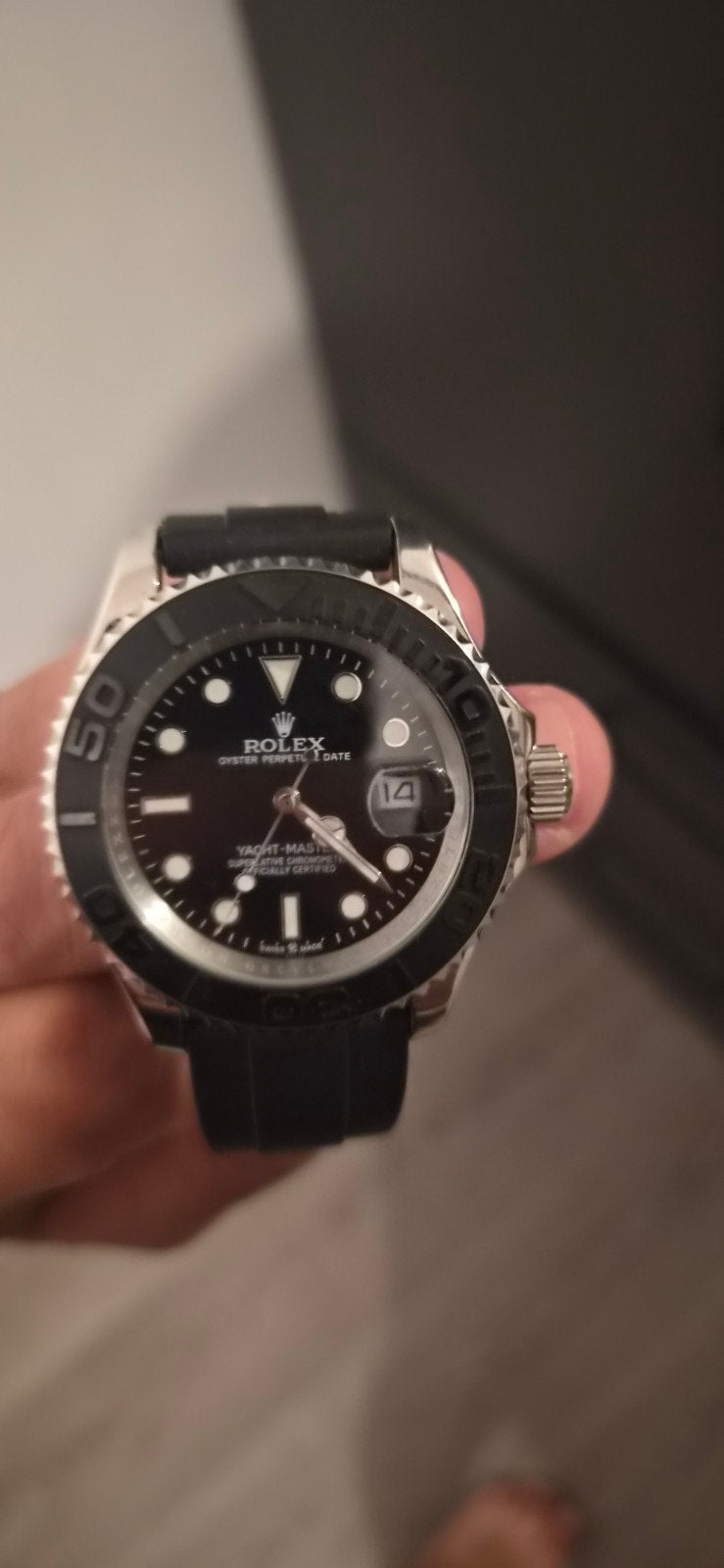 Rolex Yacht-Master Oyster Perpetual Date Horloge, Polshorloge, Kunststof, Ophalen of Verzenden, Zo goed als nieuw