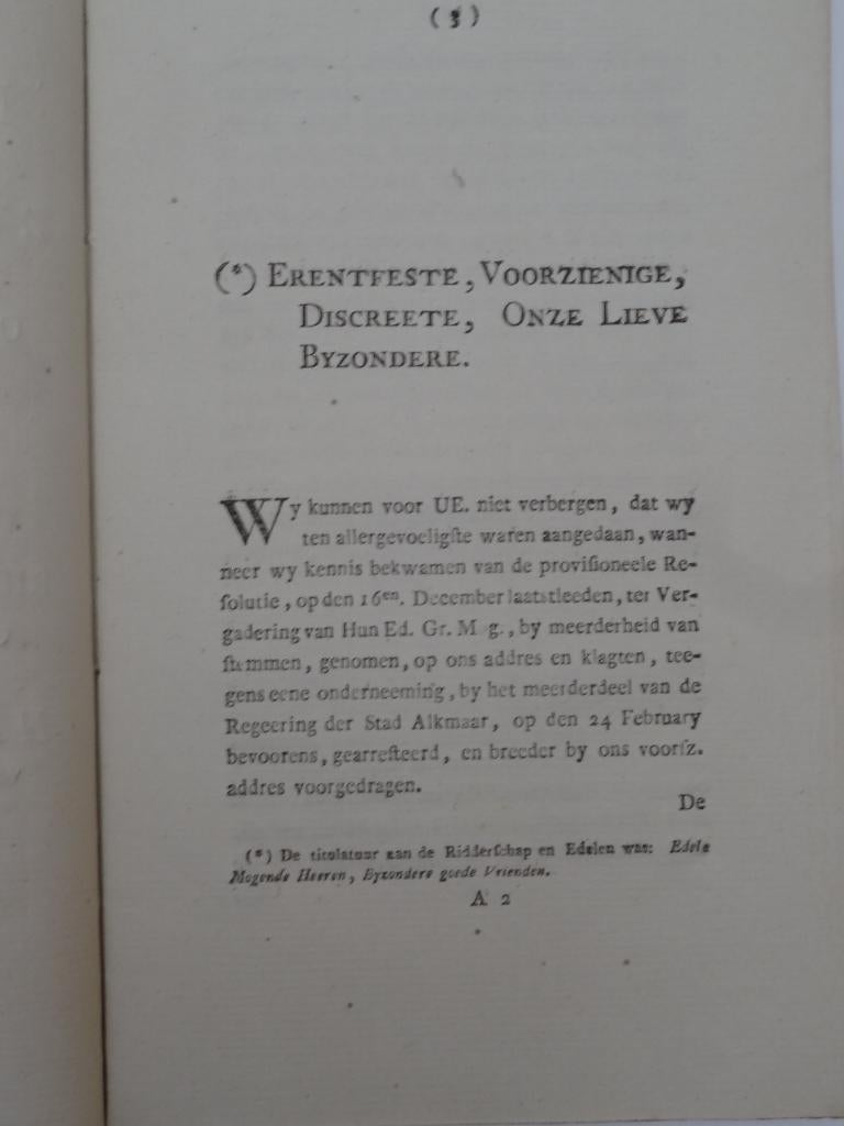 Pamflet WILLEM V prins van Oranje aan Holland Friesland 1784, Verzenden