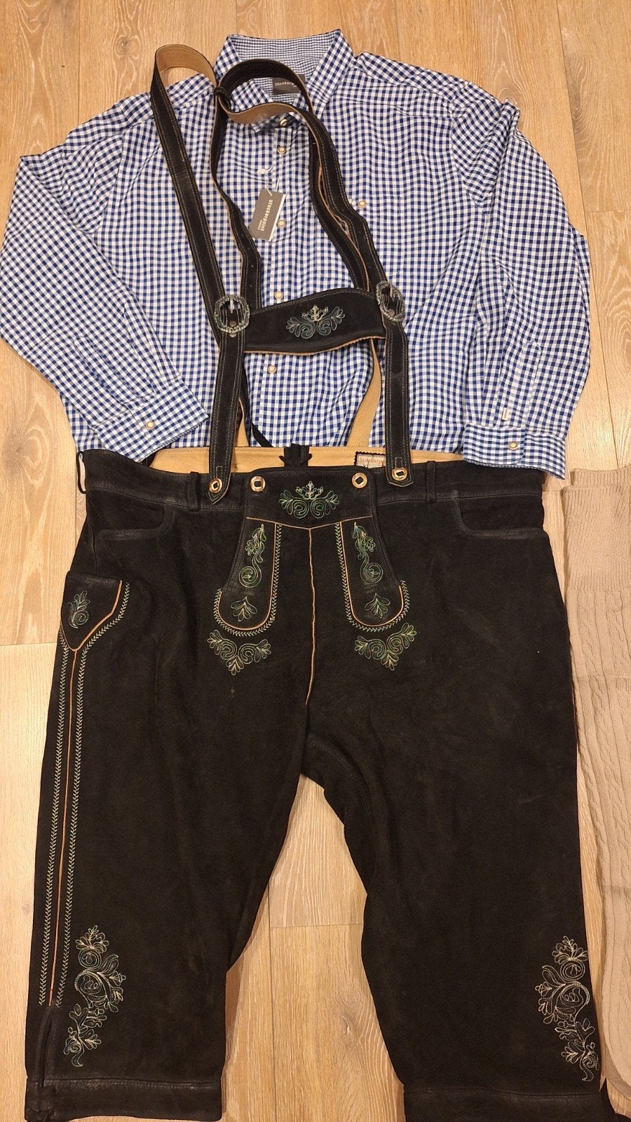 Lederhose 64 overhemd kousen oktoberfeest Tiroler, Kleding | Heren, Ophalen, Zo goed als nieuw, Overige maten, Stockerpoint