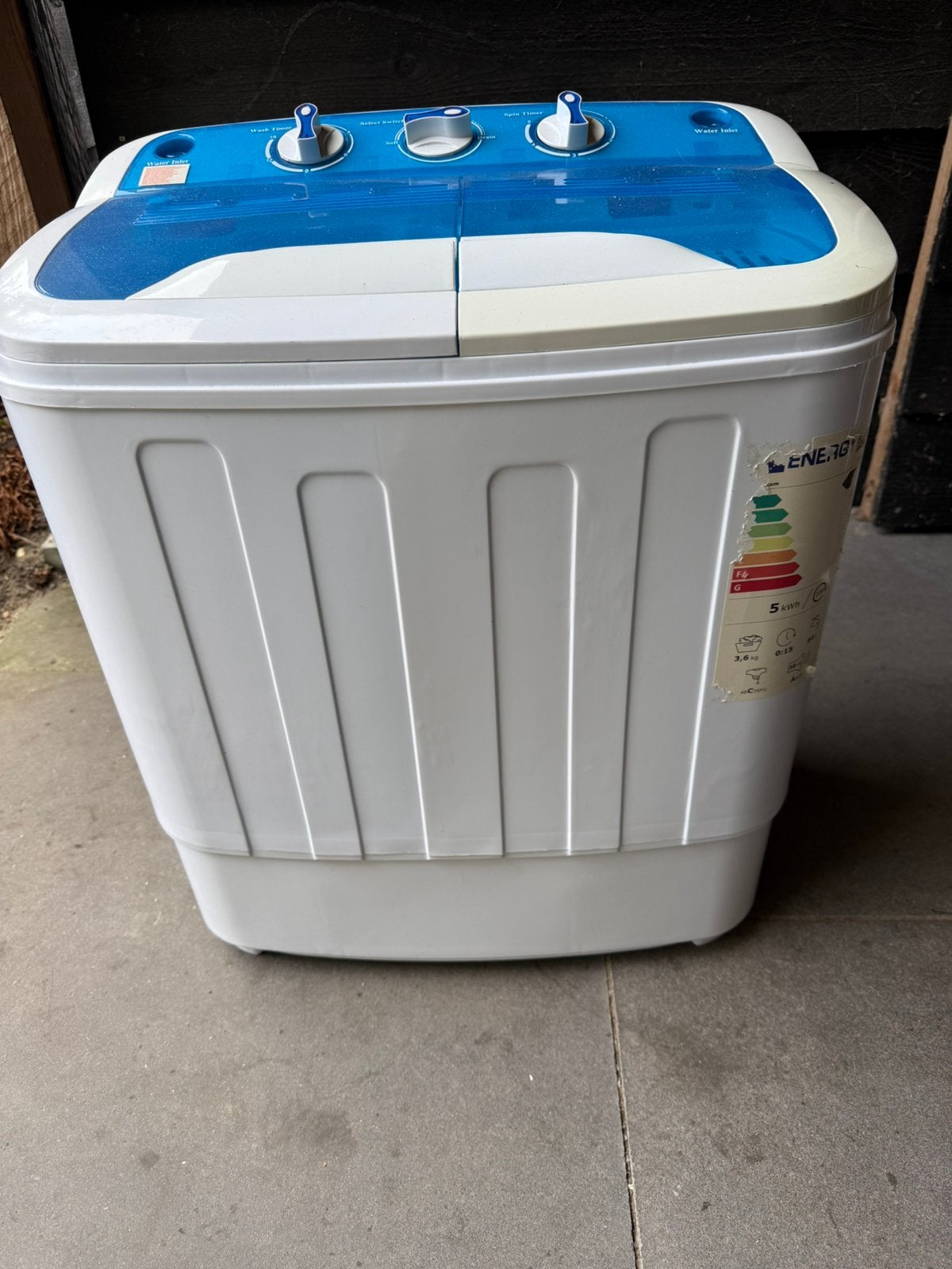 Camping (mini) wasmachine en centrifuge, Ophalen, Minder dan 1200 toeren, Minder dan 85 cm, Minder dan 4 kg