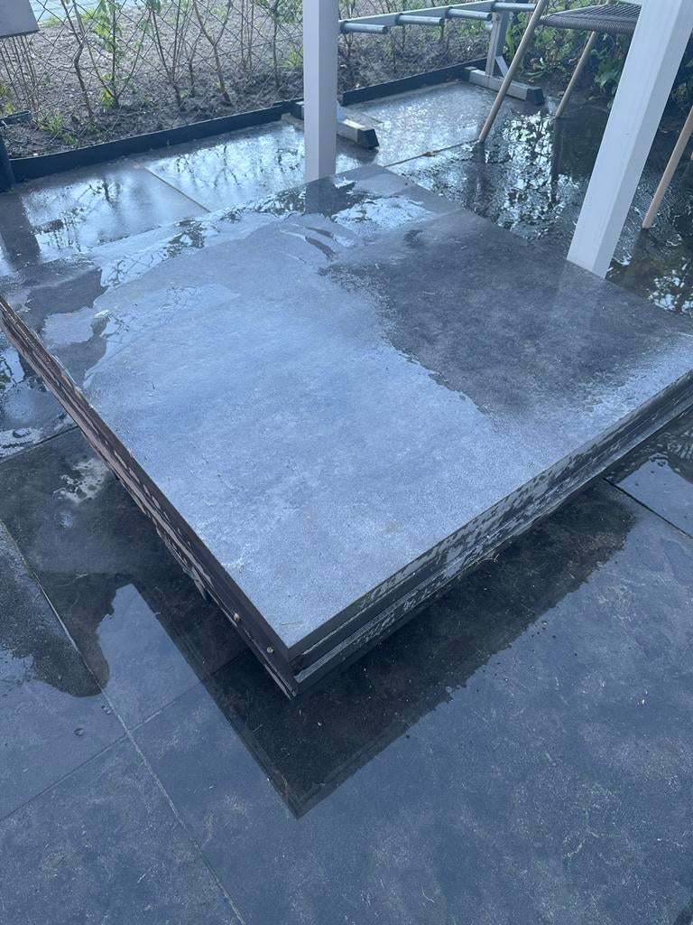 Tegels 90x90 cm, Tuin en Terras, Tegels en Klinkers, Ophalen, Gebruikt, Beton, Terrastegels