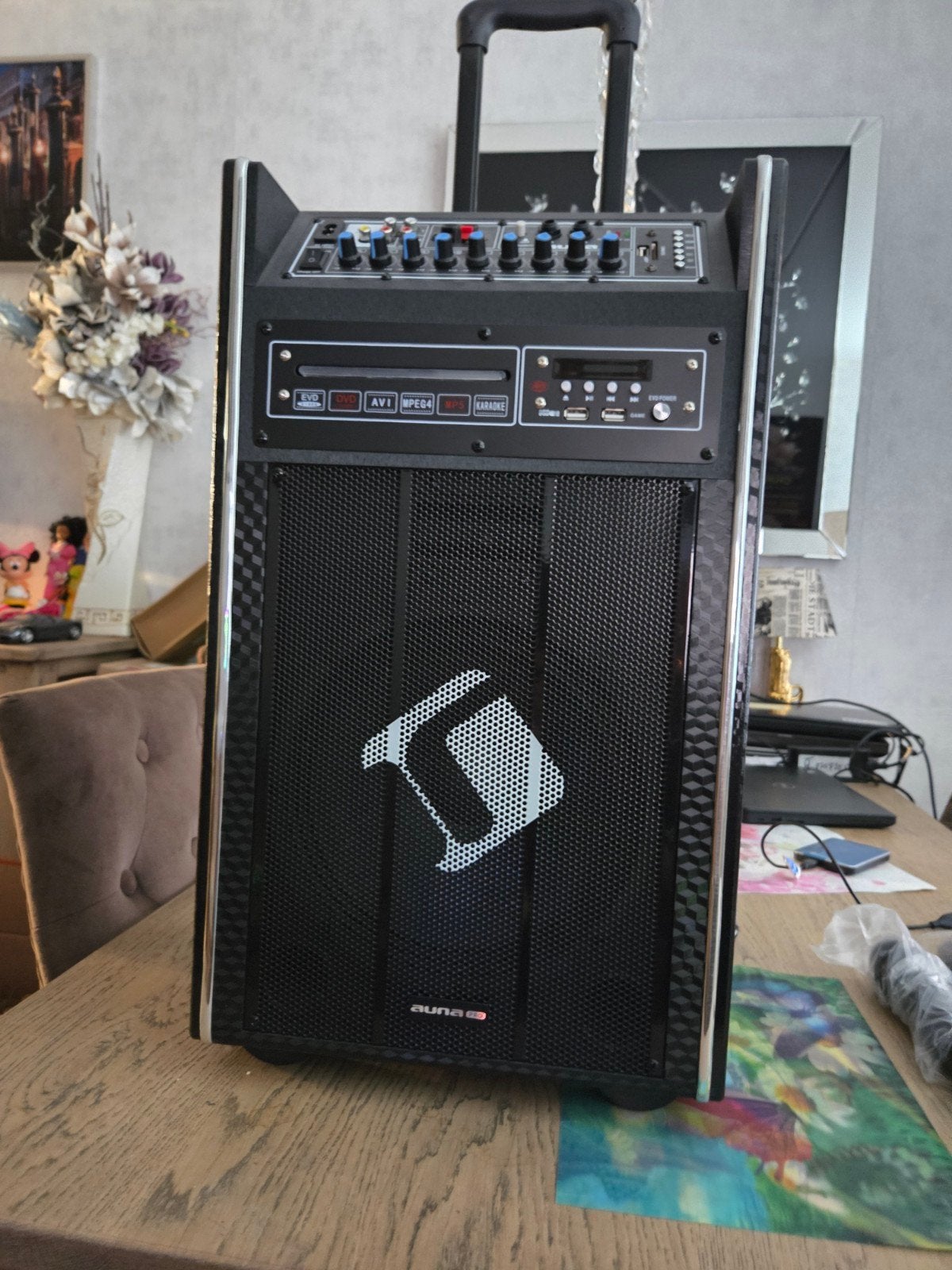Auna Pro Karaoke Set met Microfoon en Afstandsbediening, Ophalen of Verzenden, Zo goed als nieuw, Complete set