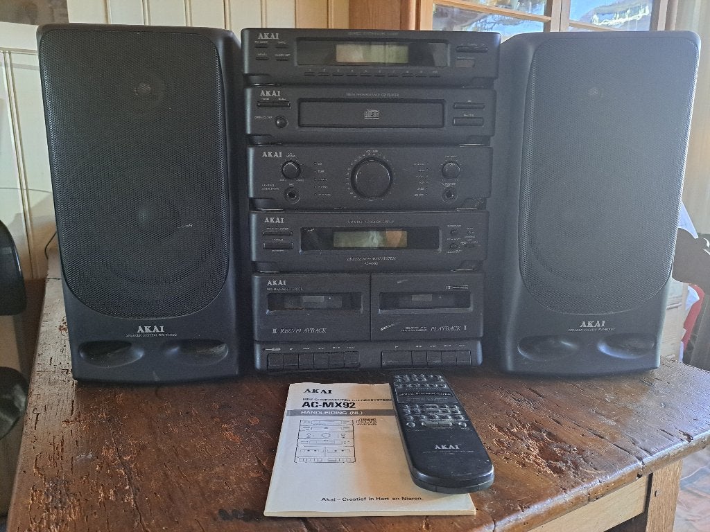 Akai mini stereo set, Ophalen, Cd-speler, Zo goed als nieuw, Microset
