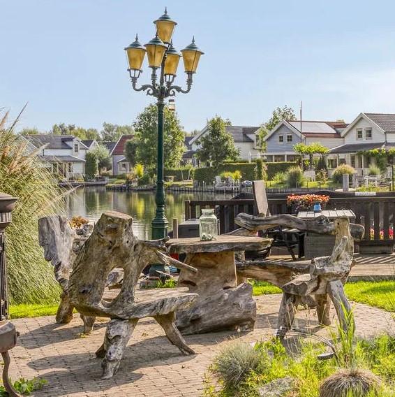 Wortelkstronk Hardhouten tuinset, Ophalen, Gebruikt, Hardhout, 3 zitplaatsen