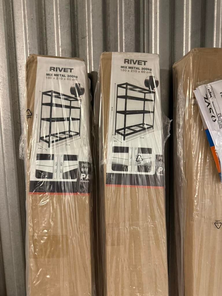 3 Rivet stelling kasten nieuw in verpakking, Ophalen, Nieuw