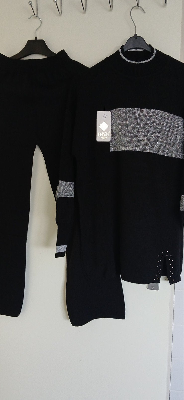 DIVA Huispak mt 36 zwart grijs, Verzenden, Zwart, Nieuw, Maat 36 (S)