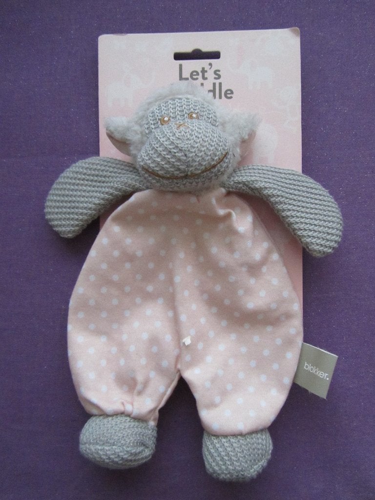 BLOKKER Knuffeldoekje AAP. ROZE **Nieuw met Kaartje**, Nieuw, Ophalen of Verzenden, Met label, Middelgroot (20 tot 80 cm)