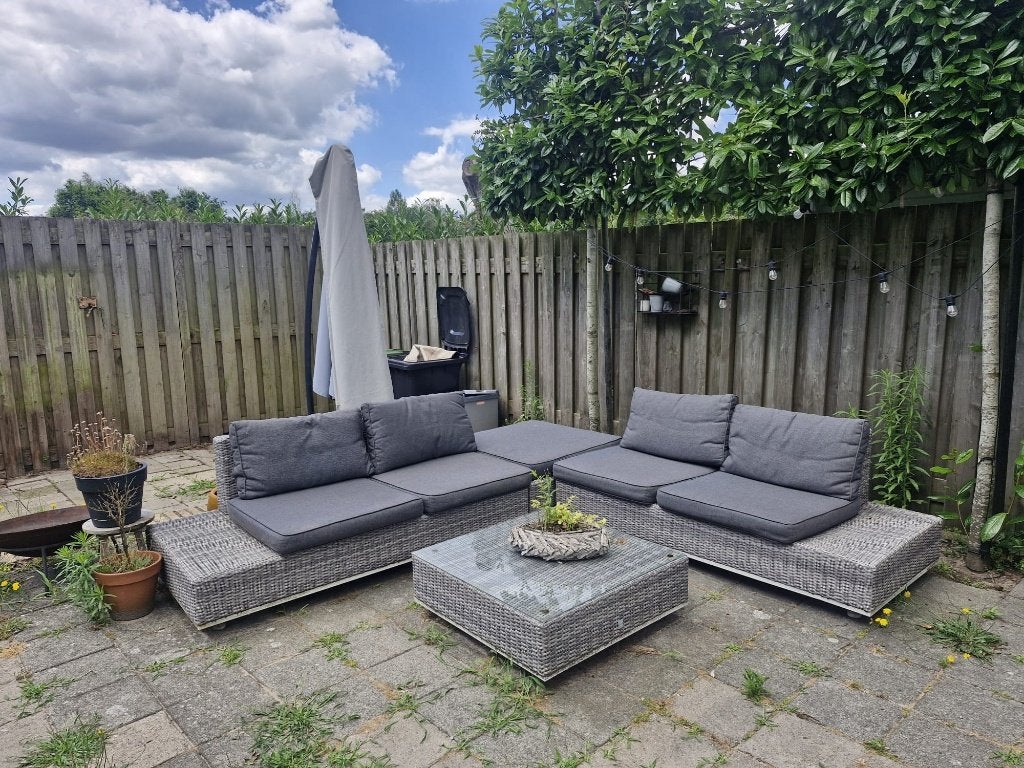 loungeset buiten, Ophalen, 4 zitplaatsen, Gebruikt, Rotan