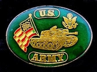 U.S. Army pin- ovaal groen, Verzenden, Nieuw, Stad of Land, Speldje of Pin
