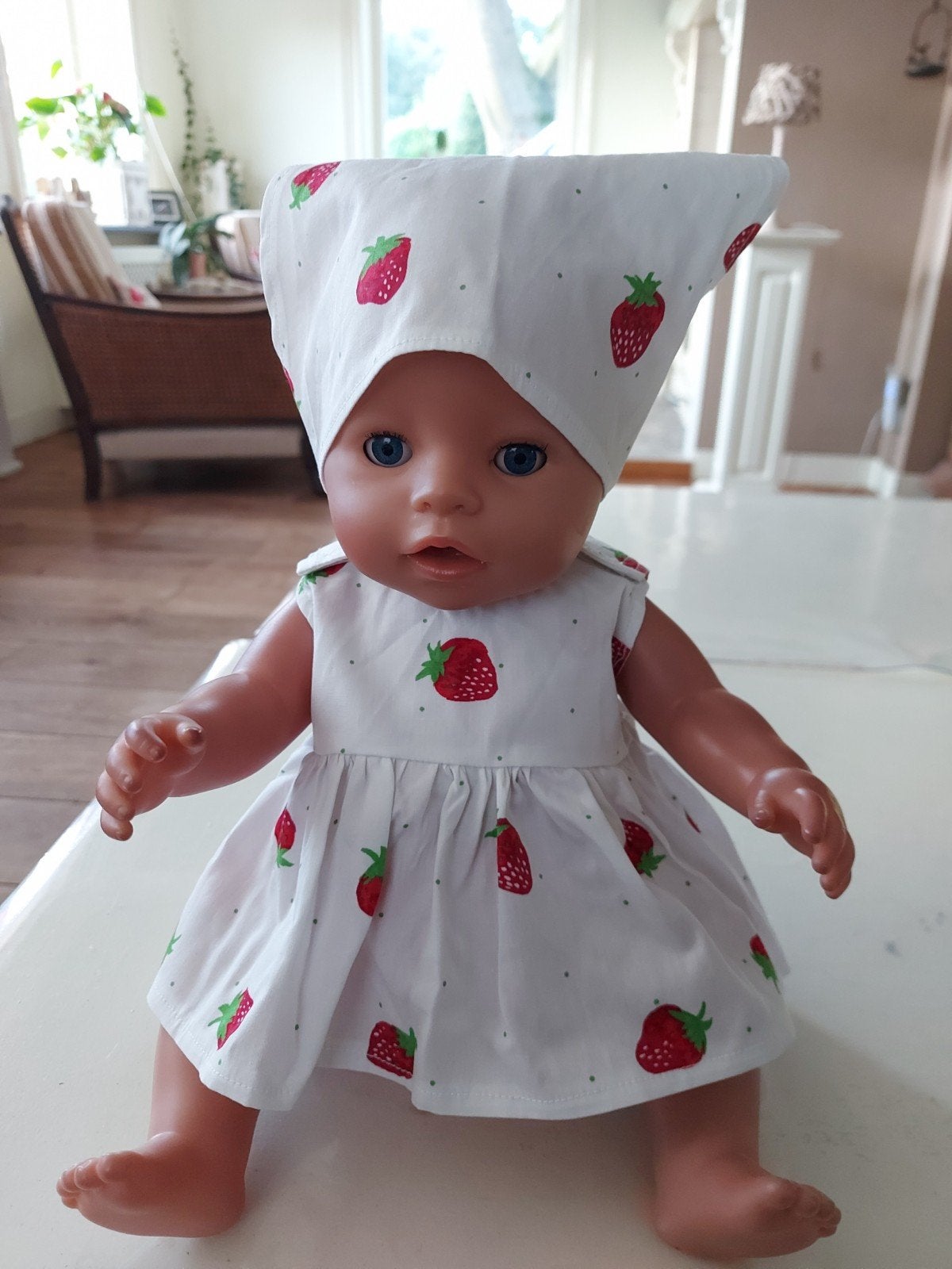 3 delig aardbeien set baby born pop 43cm, Ophalen of Verzenden, Nieuw, Babypop