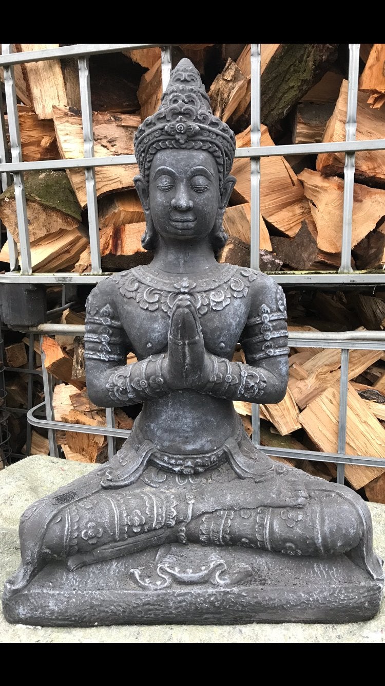 ‼️Boeddha 佛 75kg tempelbewaker vijver Feng Shui stenen beeld, Tuin en Terras, Ophalen of Verzenden, Nieuw, Beton, Boeddhabeeld