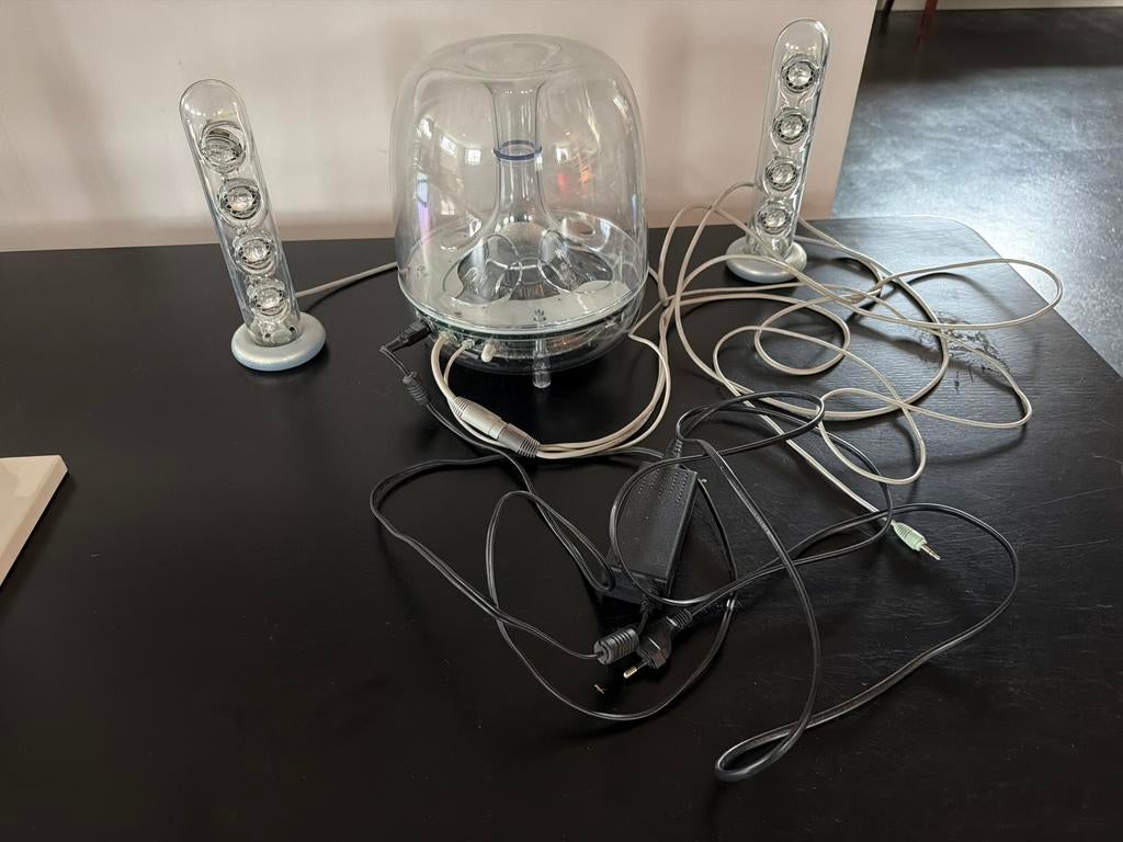 Harman Kardon SoundSticks II – Iconische design speakerset, Computers en Software, Pc speakers, Ophalen, Gebruikt, Audiokanaal 2.1
