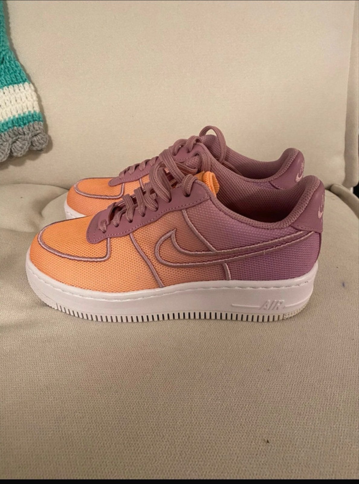 Nike Air Force 1 Upstep Paars Oranje - Nieuw, Ophalen of Verzenden, Nieuw, Oranje, Sneakers of Gympen