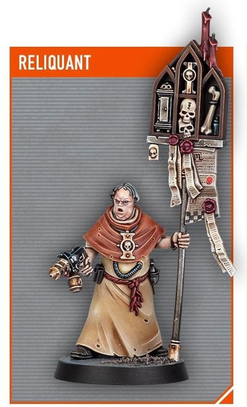 1 Sancifier reliquant (2 options) on sprue 40k, Hobby en Vrije tijd, Ophalen of Verzenden, Zo goed als nieuw, Warhammer 40000