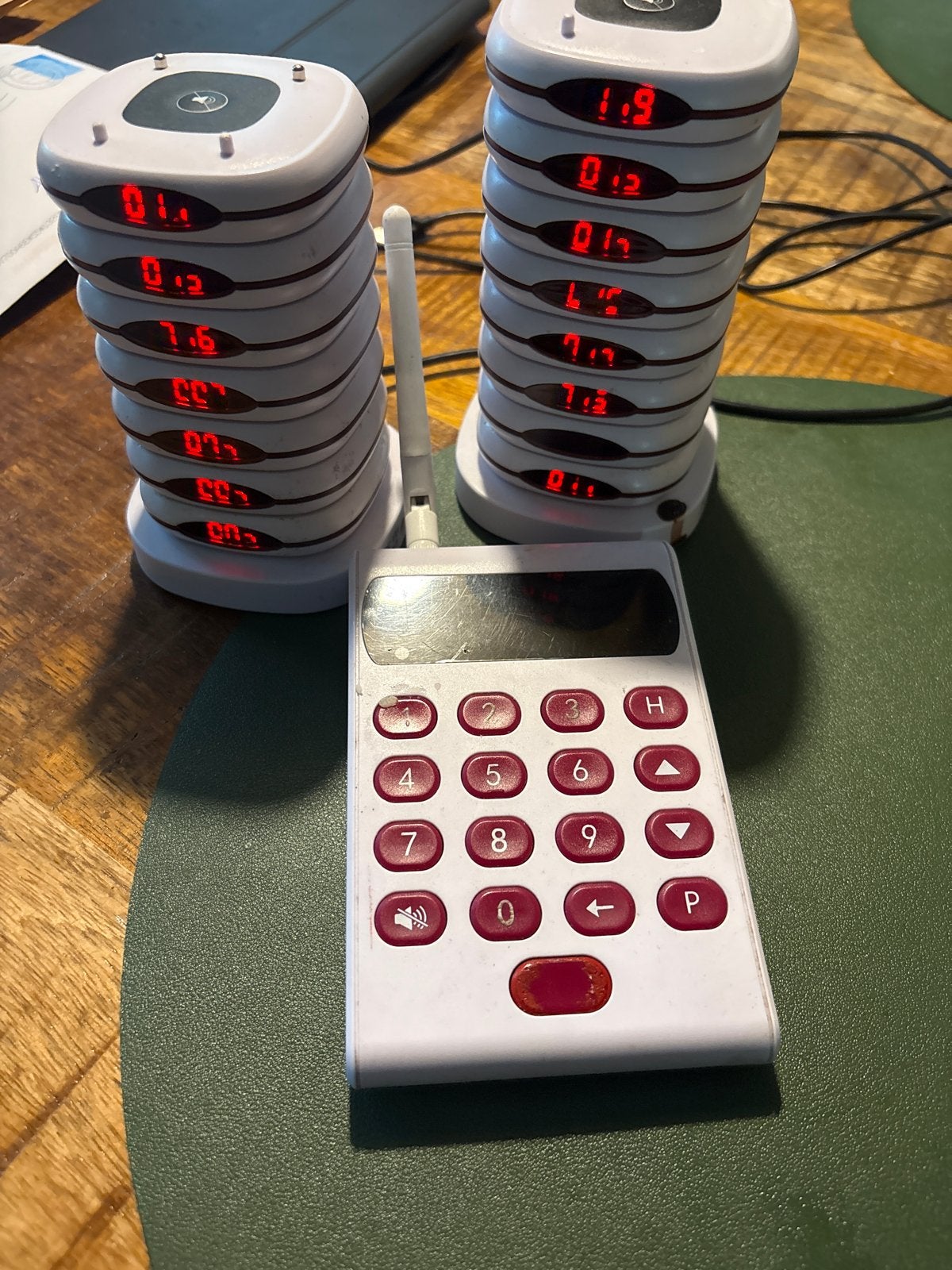 Draadloos oproepsysteem voor horeca of service, Ophalen