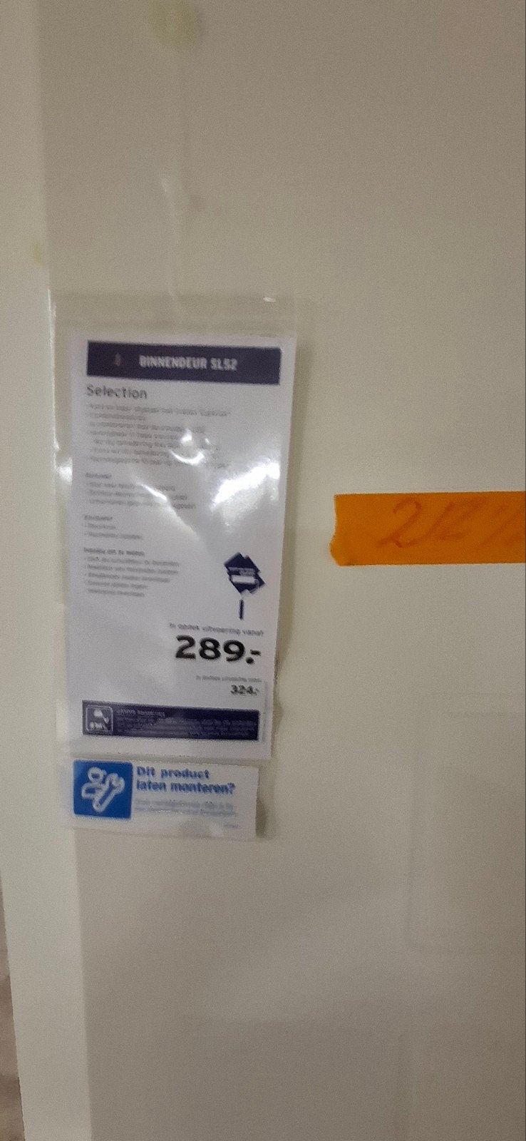 Nieuwe Binnendeur Selection SLS2 - Wit, Ophalen