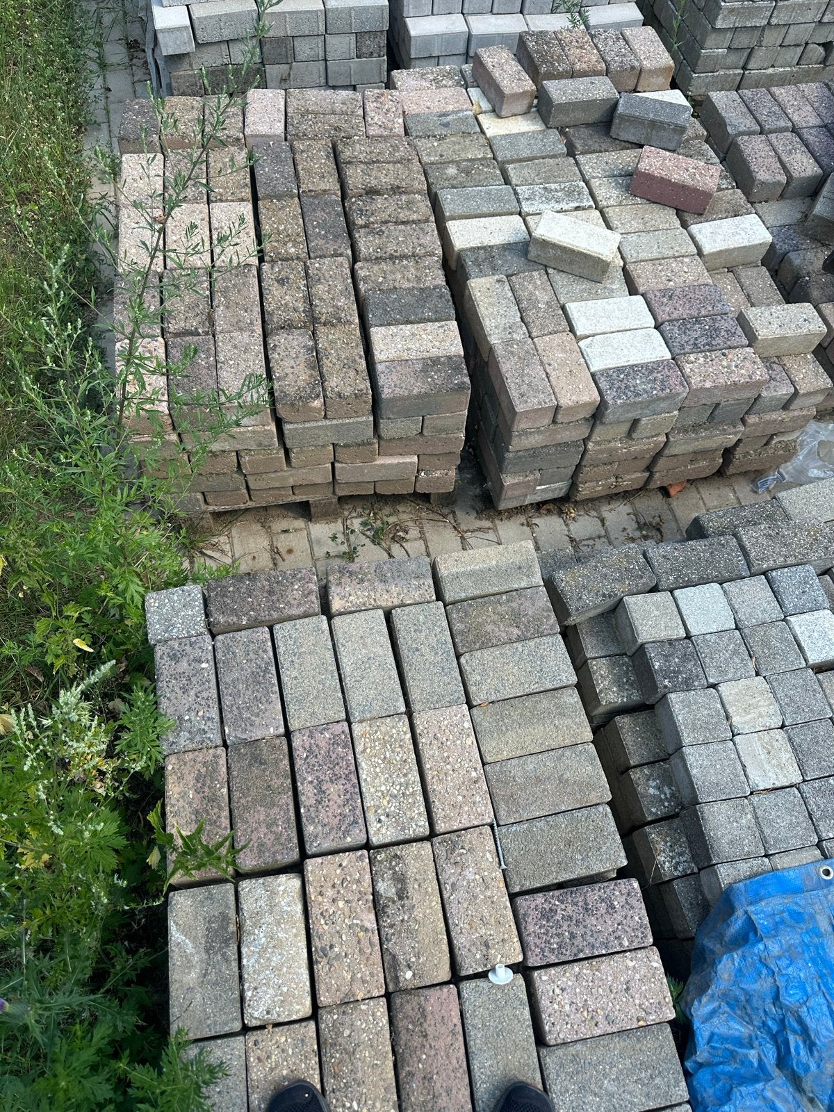 Gebruikte terrasklinkers 4 pallets circa 18m2, Tuin en Terras, Tegels en Klinkers, Ophalen, Zo goed als nieuw, Beton, Klinkers